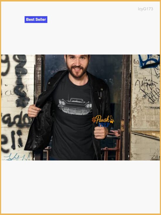 Vintage Classic Car T-Shirt Unisex Cotton Tee Retro 1960s Thunderbird - Picture 2 of 2